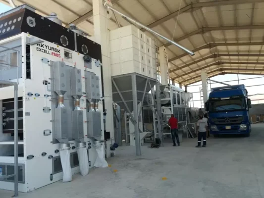 Fully automated grain cleaning plant machinery at MMCTECH, INC