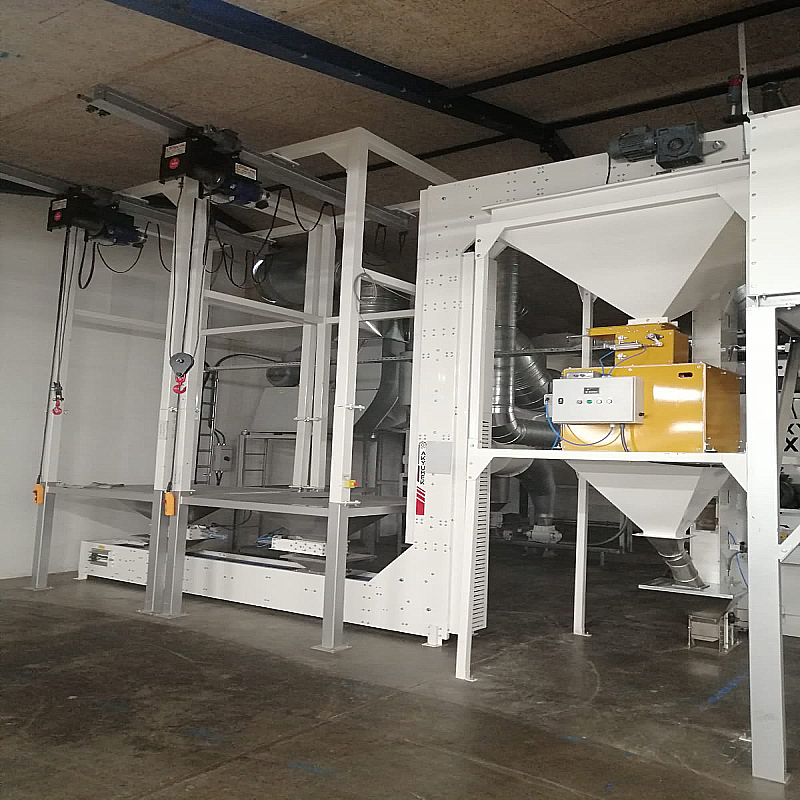 Mmctech flow scale machine for seeds and grain, North America.