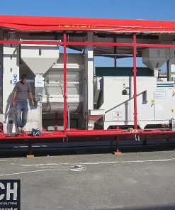 MMCTECH builds a portable fine seed cleaning line on top of trailers for efficient and mobile seed processing.