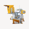 Open-mouth bag feeding robot for fast, precise, automated bagging of grain, feed, pet food, lawn seed, and bulk industrial materials