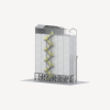 Square silo and bin system with modular construction for durable grain, seed, and oilseed storage in indoor or outdoor facilities