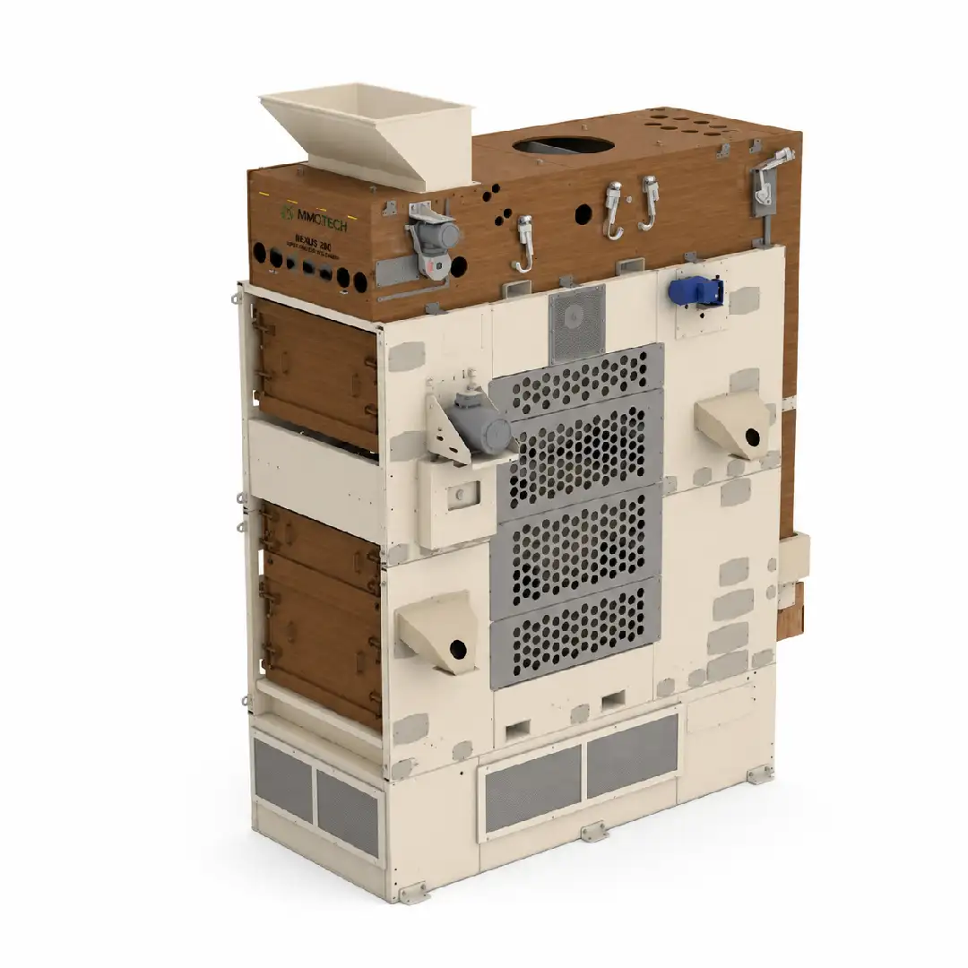 MMCTECH Nexus 200 Super Fine Seed Cleaner Machine for sale designed for precision seed cleaning, grain cleaning, pulse processing, oilseed cleaning and specialty seed grading applications.