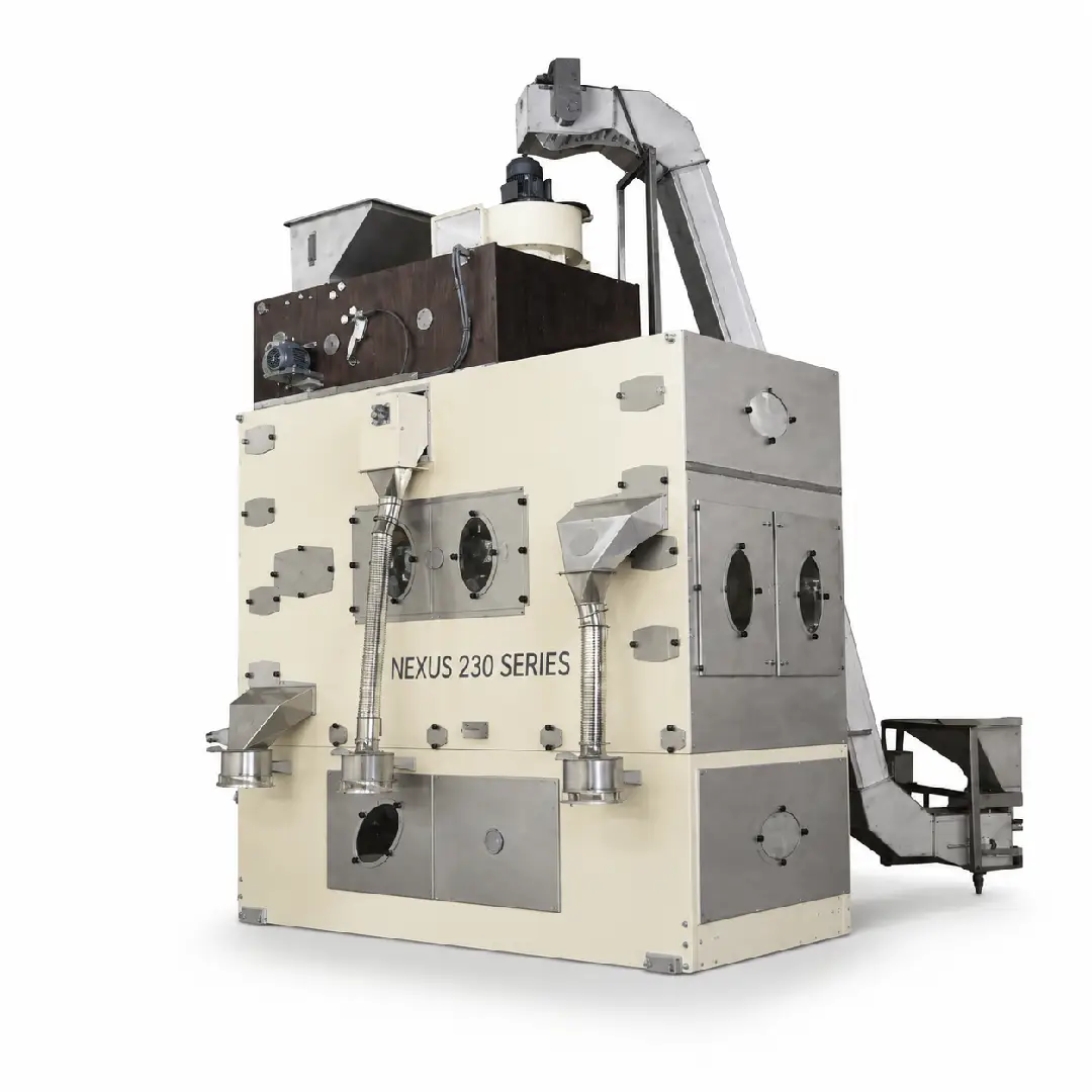 MMCTECH Nexus 230 Series Super Seed Grader Machine for sale designed for precision seed grading, grain grading, wheat grading, paddy seed grading, pulse grading and oilseed classification applications.