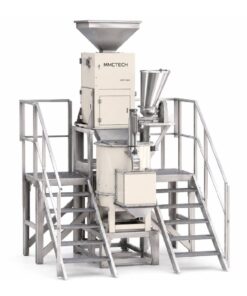 MMCTECH SCBT-0010 Series Batch Type Seed Coating Machine for sale designed for seed treatment, seed coating, liquid dosing, rotary mixing and precision seed dressing applications.