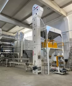 Pre-bagging weighing and bagging process of the Mmctech Semi-Automatic Grain Bagging Machine Double Scale