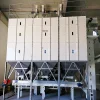 Indoor storage silos and bins with modular powder-coated steel construction for efficient and durable seed, grain, and bulk material storage