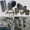 Modular Seed Processing Piping System with airtight connections, abrasion-resistant bends, and advanced material flow control for grain handling.