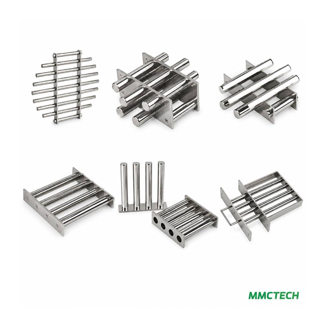 MMCTECH MSE-0100 magnetic separators for sale for seed processing, grain cleaning, pulse processing, spice processing, and bulk material metal contamination removal