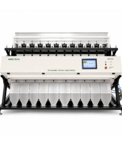 MMCTECH CSR-010 ten channel optical color sorter machine for sale for seed sorting, grain sorting, rice sorting, soybean sorting, pulses, lentils, beans, sesame, sunflower seed, peanuts, pistachios and high-capacity agricultural product sorting.